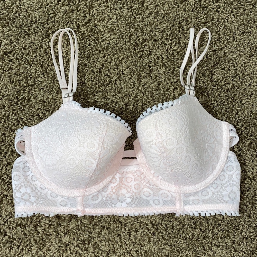 Aerie Real Power Balconette Bra in Blush Light Pink Size 32D